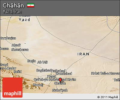 Satellite Panoramic Map of Chāhān