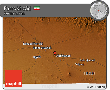 Physical 3D Map of Farrokhzād