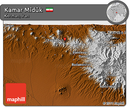Physical 3D Map of Kamar Mīdūk