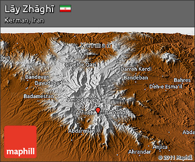Physical 3D Map of Lāy Zhāghī