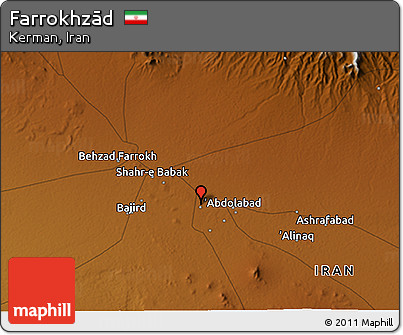Physical 3D Map of Farrokhzād