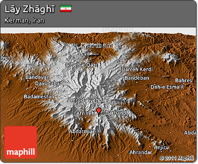 Physical 3D Map of Lāy Zhāghī