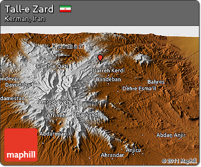 Physical 3D Map of Tall-e Zard