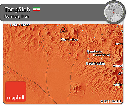 Political 3D Map of Tangāleh