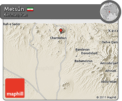 Shaded Relief 3D Map of Metsūn