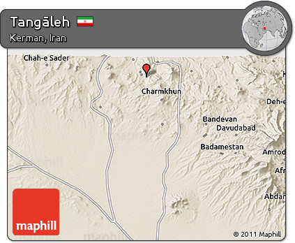 Shaded Relief 3D Map of Tangāleh