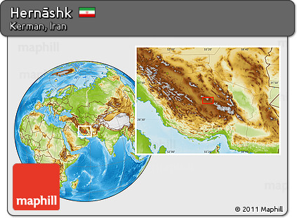 Physical Location Map of Hernāshk