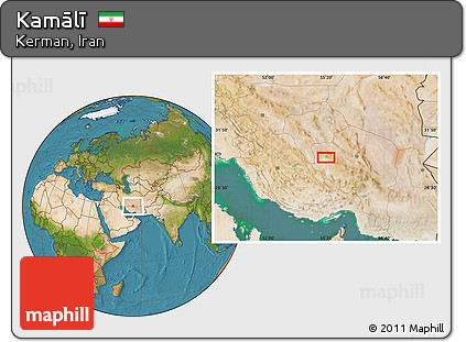 Satellite Location Map of Kamālī