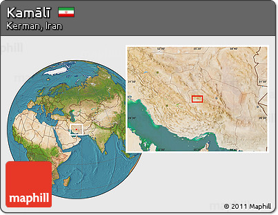Satellite Location Map of Kamālī