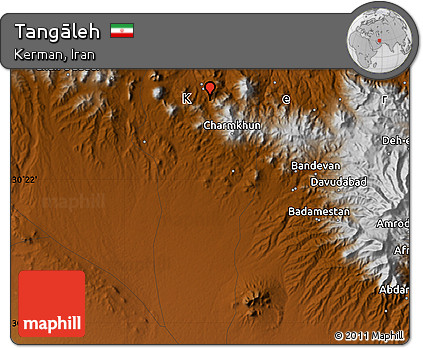 Physical Map of Tangāleh