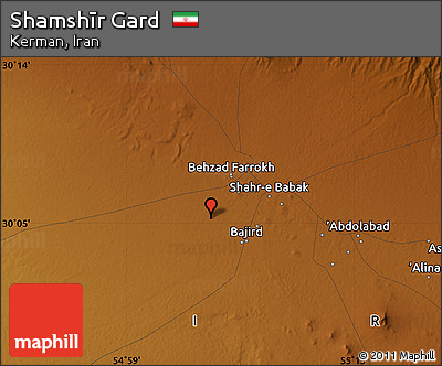 Physical Map of Shamshīr Gard