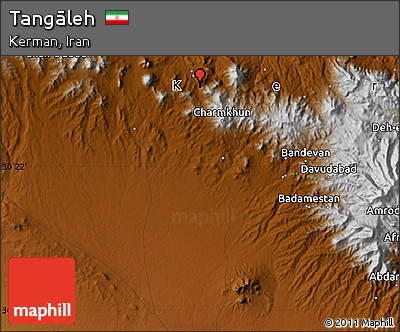 Physical Map of Tangāleh