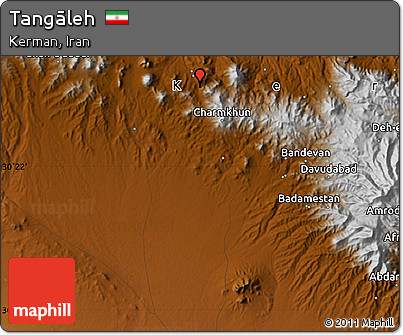Physical Map of Tangāleh