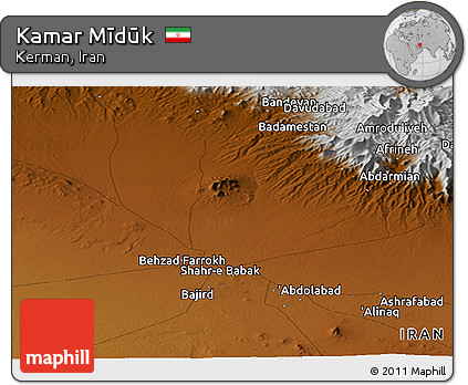 Physical Panoramic Map of Kamar Mīdūk