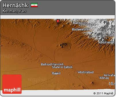 Physical Panoramic Map of Hernāshk