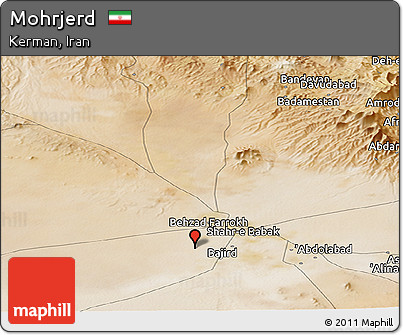Satellite Panoramic Map of Mohrjerd