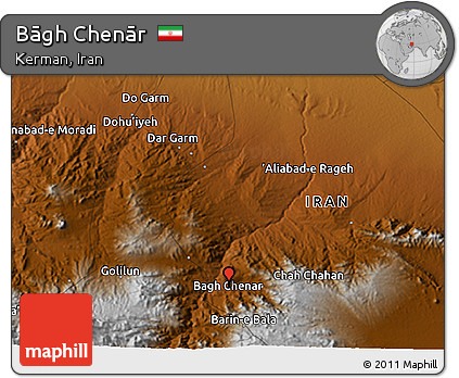 Physical 3D Map of Bāgh Chenār