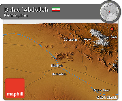 Physical 3D Map of Deh-e `Abdollah