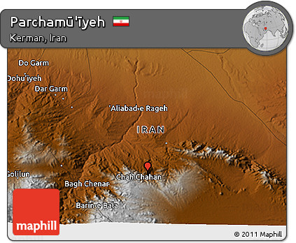Physical 3D Map of Parchamū'īyeh