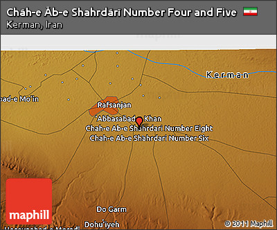 Physical 3D Map of Chāh-e Āb-e Shahrdārī Number Four and Five