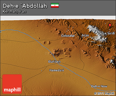 Physical 3D Map of Deh-e `Abdollah