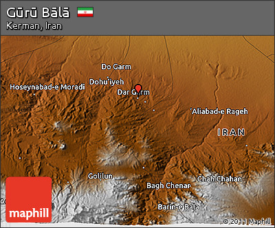 Physical 3D Map of Gūrū Bālā