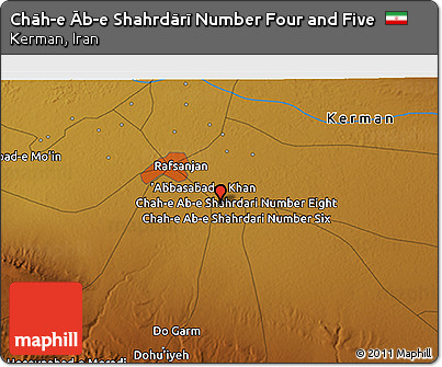Physical 3D Map of Chāh-e Āb-e Shahrdārī Number Four and Five