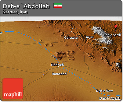 Physical 3D Map of Deh-e `Abdollah