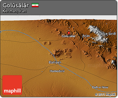 Physical 3D Map of Golūsālār