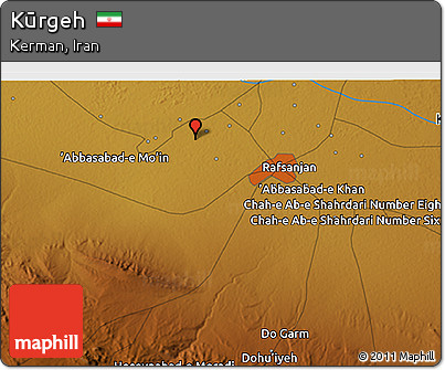 Physical 3D Map of Kūrgeh