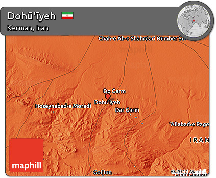 Political 3D Map of Dohū'īyeh