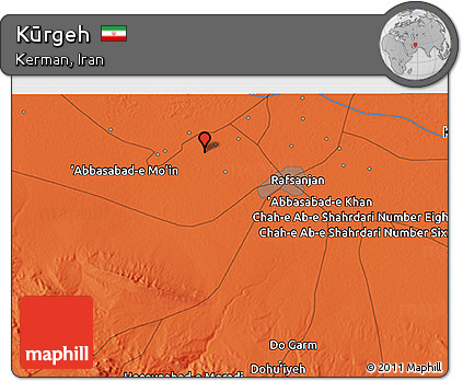 Political 3D Map of Kūrgeh