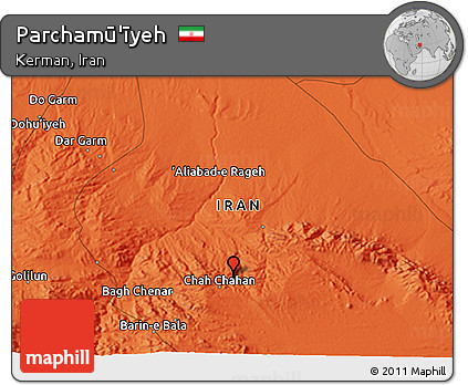 Political 3D Map of Parchamū'īyeh