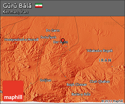 Political 3D Map of Gūrū Bālā