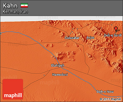 Political 3D Map of Kahn