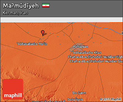Political 3D Map of Maḩmūdīyeh