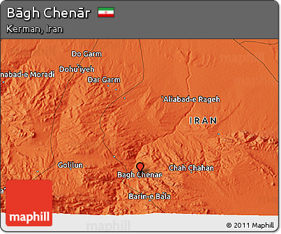 Political 3D Map of Bāgh Chenār