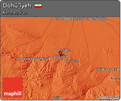 Political 3D Map of Dohū'īyeh