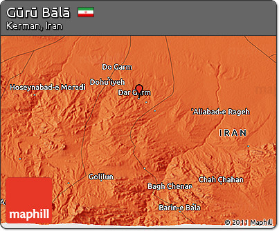 Political 3D Map of Gūrū Bālā