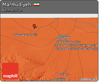Political 3D Map of Maḩmūdīyeh