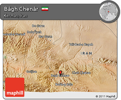 Satellite 3D Map of Bāgh Chenār
