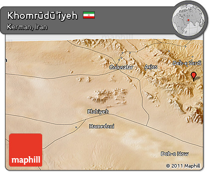 Satellite 3D Map of Khomrūdū'īyeh