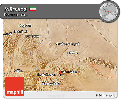 Satellite 3D Map of Mārsabz
