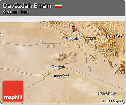 Satellite 3D Map of Davāzdah Emām