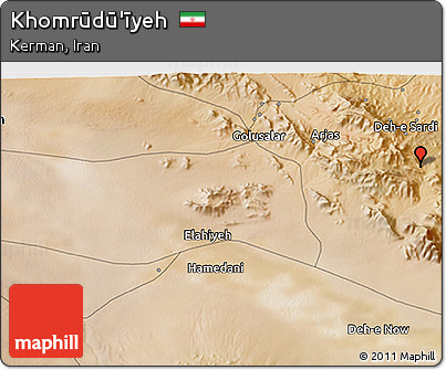 Satellite 3D Map of Khomrūdū'īyeh