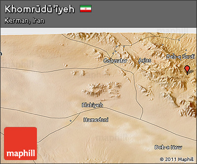 Satellite 3D Map of Khomrūdū'īyeh