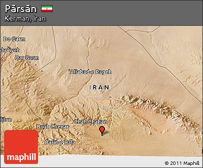 Satellite 3D Map of Pārsān