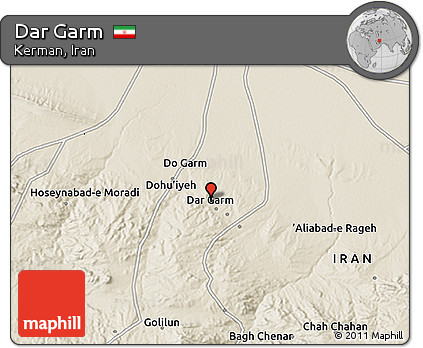 Shaded Relief 3D Map of Dar Garm