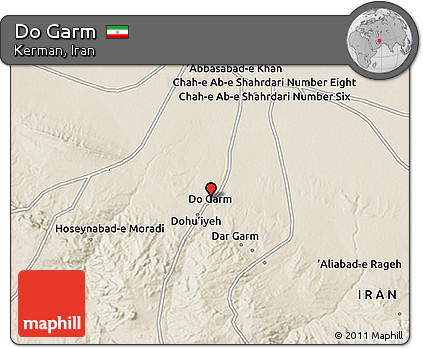 Shaded Relief 3D Map of Do Garm