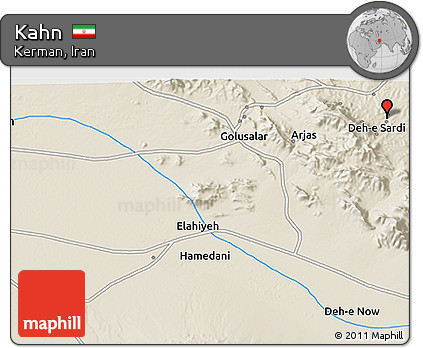 Shaded Relief 3D Map of Kahn